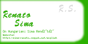 renato sima business card